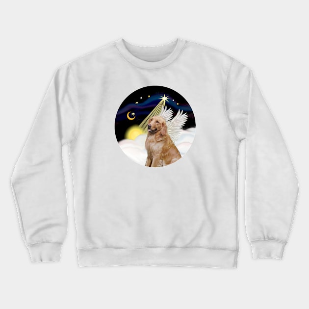 Golden Retriever Angel and Star Studded Sky Crewneck Sweatshirt by Dogs Galore and More